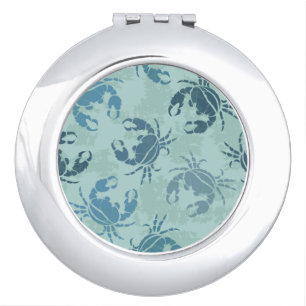 Tie Dye Pattern Of Crabs Makeup Mirror
