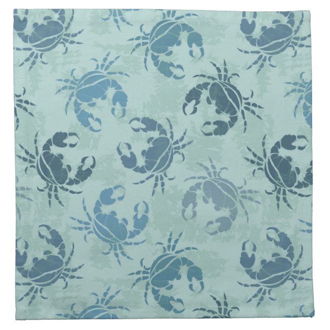 Tie Dye Pattern Of Crabs Napkin (Front)