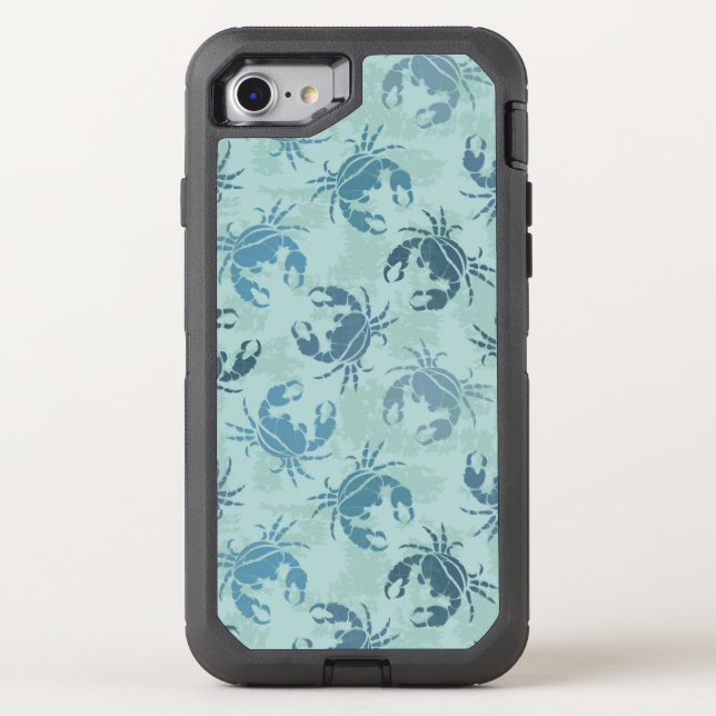 Tie Dye Pattern Of Crabs Otterbox iPhone Case (Back)