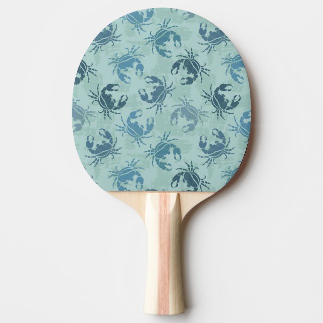 Tie Dye Pattern Of Crabs Ping-Pong Paddle (Front)