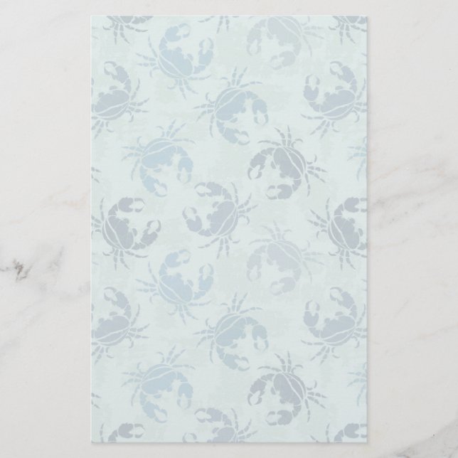 Tie Dye Pattern Of Crabs Stationery (Front)