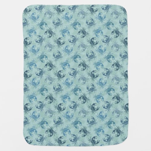 Tie Dye Pattern Of Crabs Swaddle Blanket