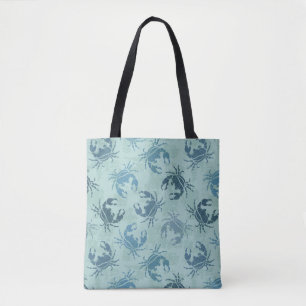Tie Dye Pattern Of Crabs Tote Bag