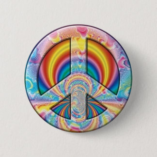 Tie Dye Peace Button