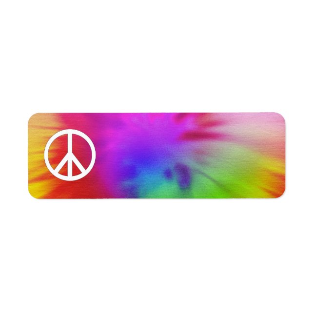Tie Dye Peace Label (Front)