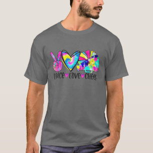 Tie-Dye Peace Love Cheer Girls Back To School Gift T-Shirt