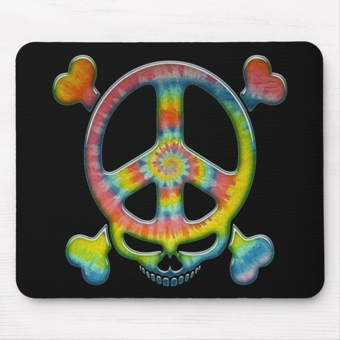 Tie Dye Peace Pirate Mouse Pads