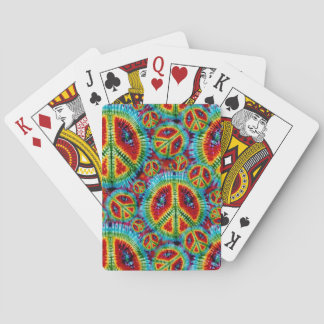 Tie Dye Peace Sign Bicycle® Playing Cards