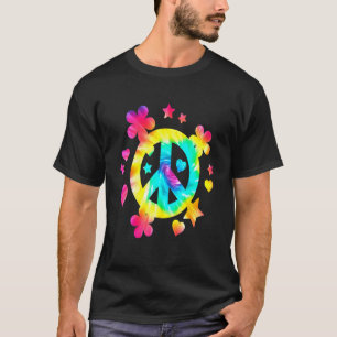 Tie Dye Peace Sign Cute Love Colorful Tye Dye Hipp T-Shirt