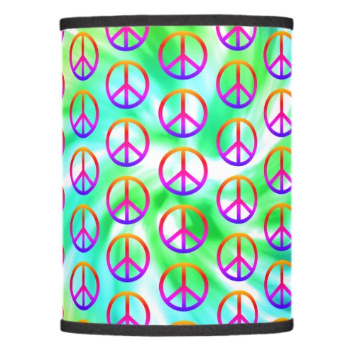 Tie Dye Peace Sign Design Lamp Shade