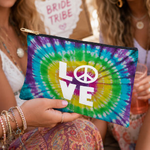 Tie-Dye Peace Sign LOVE Toiletry Bag Gift Favor