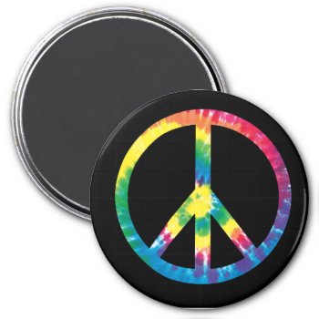 Tie Dye Peace Sign Magnet by jricher1321 at Zazzle