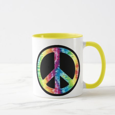 Tie Dye Peace Sign Mug