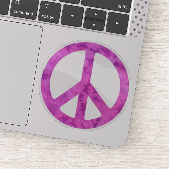 Tie Dye Peace Sign Sticker (Detail)