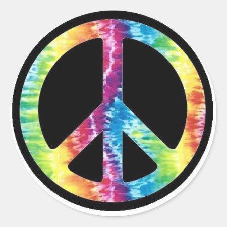 Tie Dye Peace Sign Sticker