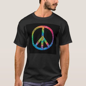Tie Dye Peace Sign Tee by jricher1321 at Zazzle