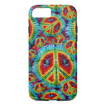 Tie Dye Peace Signs Iphone 8/7 Case by clonecire at Zazzle