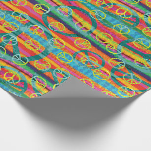 Tie Dye Peace Signs Wrapping Paper