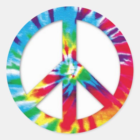 Tie-Dye Peace Stickers | Zazzle.com