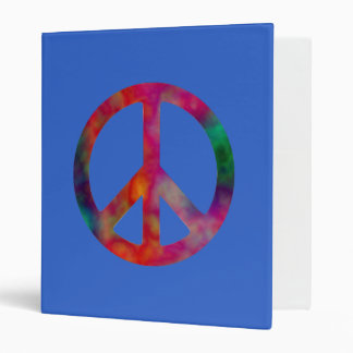 Tie Dye Peace Symbol Binder