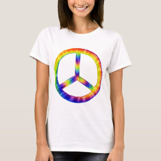 Tie Dye Peace Symbol Crop Tank Top