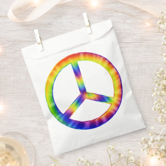 Tie Dye Peace Symbol Favor Bag