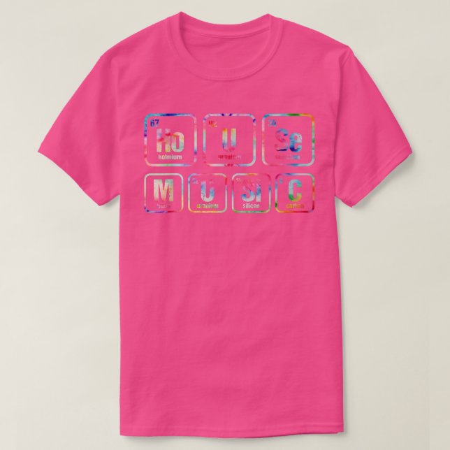 Tie Dye Periodic Table Chemical Elements House Mus T-Shirt (Design Front)