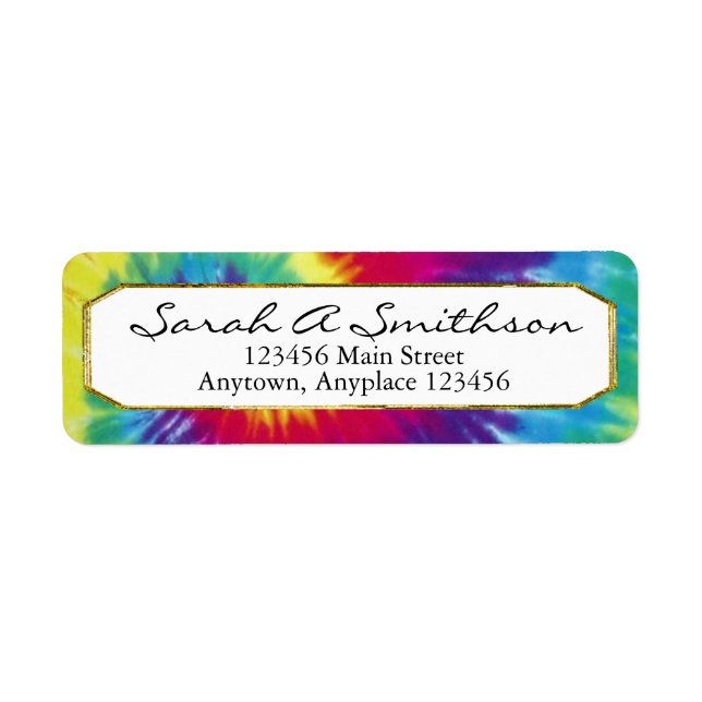 Tie Dye Personalize Label (Front)
