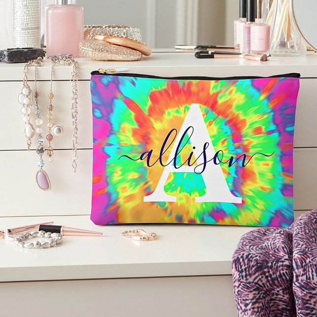 Tie dye personalized  accessory pouch (Creator Uploaded)