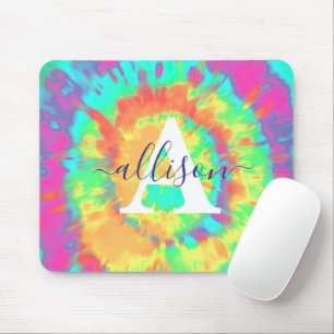 Tie dye personalized  mouse pad