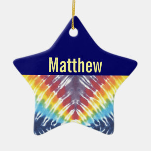 Tie Dye Personalized Ornament