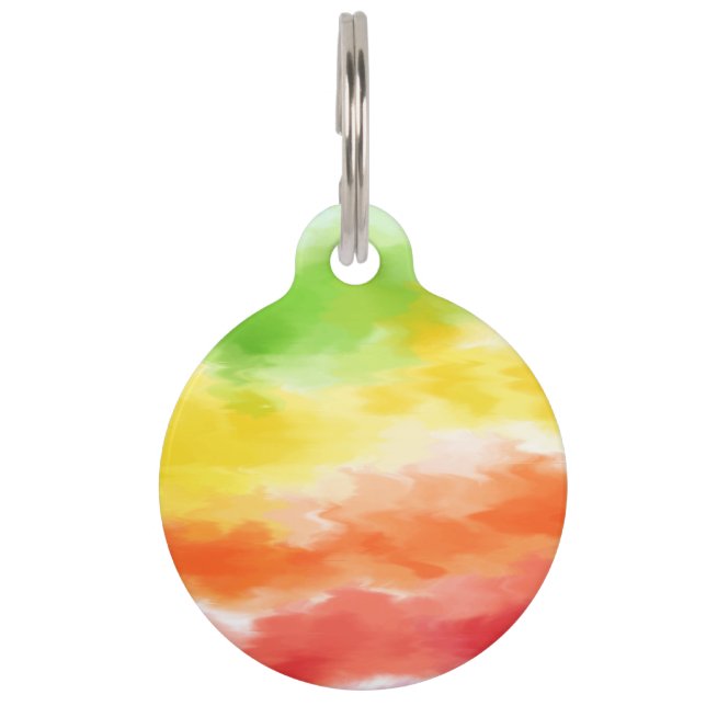 Tie Dye Pet ID Tag (Front)
