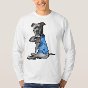 Tie Dye PitBull - I Love Mom Pitbull Tattoo Mother T-Shirt