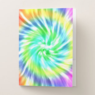 Tie Dye Pocket Folders