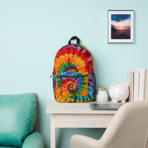 Tie Dye Psychedelic Pattern  Printed Backpack