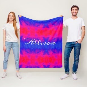 Tie Dye Psychedelic Personalized Fleece Blanket