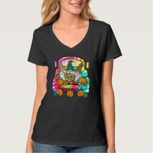 Tie Dye Pumpkin Gnomes In Halloween Truck  Holiday T-Shirt