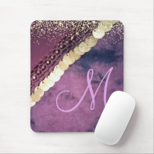  Tie Dye Purple Gold Coins Personalized Mouse Pad