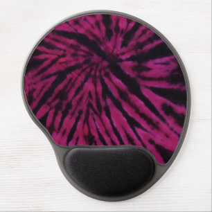 Tie-Dye Purple Pink Black Hippie Retro Pattern  Gel Mouse Pad