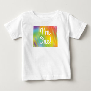 Tie Dye Rainbow Birthday Party Baby T-Shirt