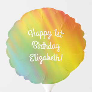 Tie Dye Rainbow Birthday Party Balloon