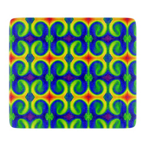 Tie Dye Rainbow Colors Pattern Cutting Board