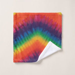 Tie Dye Rainbow Colors Wash Cloth