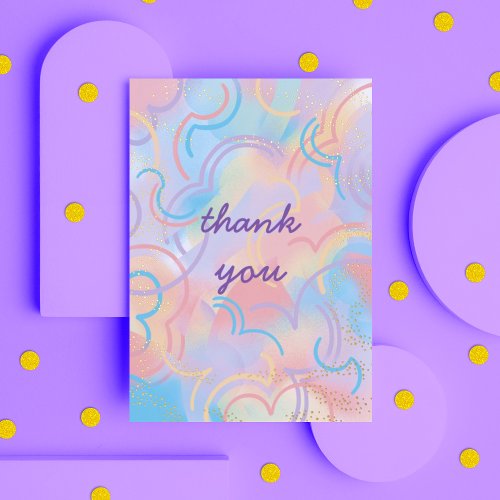 Tie Dye Rainbow Foil Greeting Card