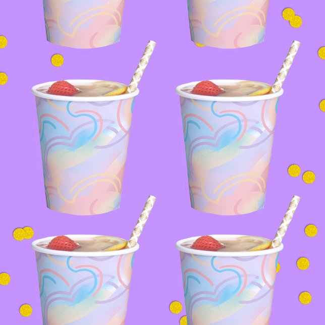Tie Dye Rainbow Paper Cups (Creator Uploaded)