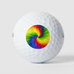 Tie Dye Rainbow Pattern Golf Balls at Zazzle