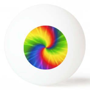 Tie Dye Rainbow Pattern Ping-Pong Ball