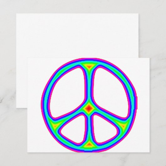 Tie Dye Rainbow Peace Sign 60's Hippie Love (Front/Back)