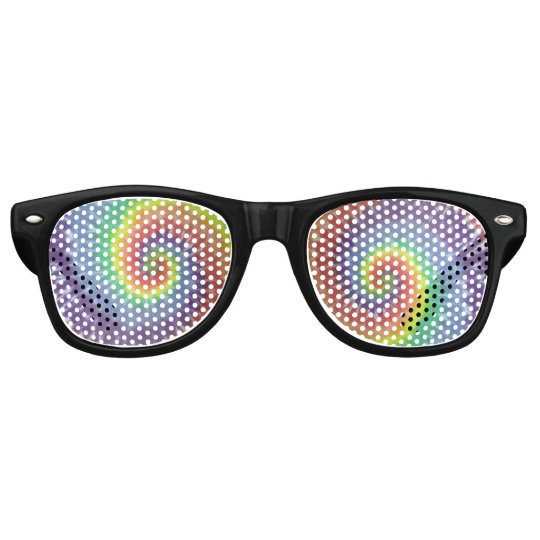 Tie Dye Spiral Graphic Aviator Sunglasses, other styles available!