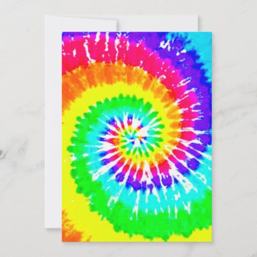 Tie Dye Rainbow Swirl Neon Rainbow Colors Pattern (Front)